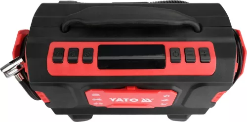YATO Autókompresszor 4 az 1-ben, 12 V / 230 V, 150 PSI, digitális nyomásbeállítással (YT-73451)