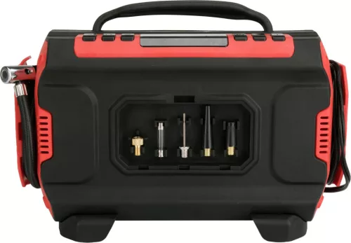 YATO Autókompresszor 4 az 1-ben, 12 V / 230 V, 150 PSI, digitális nyomásbeállítással (YT-73451)