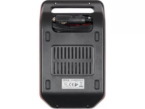 YATO Autós kompresszor 12 V, 120 W, 25 l/perc, 10 bar, LCD nyomáskijelzővel és LED lámpával (YT-73470)