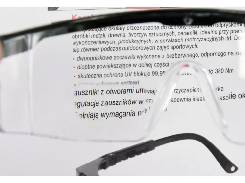 YATO Munkavédelmi védőszemüveg bifokális +3,0 D nagyítólencsével, 2-1.2 UV-szűrő, EN 166 (YT-73615)