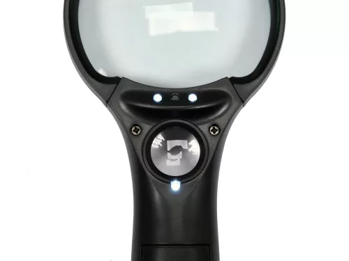 YATO Kézi nagyító LED és UV világítással, 3× / 45×, 75 és 20 mm-es lencsével (YT-73845)