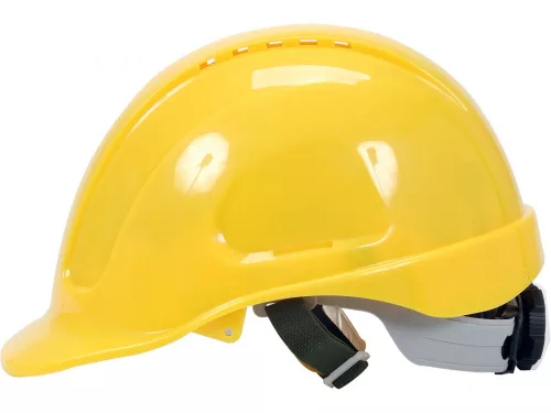 YATO Munkavédelmi védősisak sárga, ABS, 53–64 cm, racsnis állítással, EN 397 (YT-73971)
