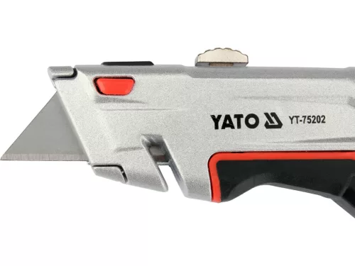 YATO Behúzható trapézpengés kés övvágó, dobozbontó funkcióval (YT-75202)