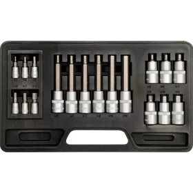   YATO Imbusz bit dugókulcs készlet 1/4”–1/2”, 3–12 mm, 18 részes (YT-7752)