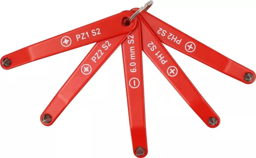 YATO Extra lapos csavarozó bitkészlet szűk helyekhez, 2,7 mm profil, PH/PZ/SL, S2 (YT-77750)