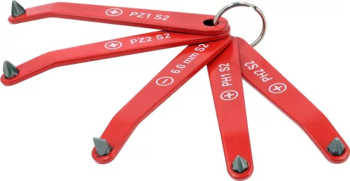 YATO Extra lapos csavarozó bitkészlet szűk helyekhez, 2,7 mm profil, PH/PZ/SL, S2 (YT-77750)