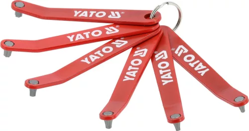 YATO Extra lapos Torx bitkészlet szűk helyekhez, 2,7 mm profil, 6 részes, T10–T30 (YT-77751)