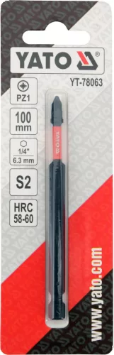 YATO Ütvecsavarozó bit, 1/4", PZ1, 100 mm, 1 db (YT-78063)