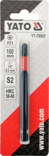 YATO Ütvecsavarozó bit, 1/4", PZ3, 100 mm, 1 db (YT-78065)