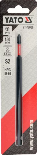 YATO Ütvecsavarozó bit, 1/4", PH1, 150 mm, 1 db (YT-78066)
