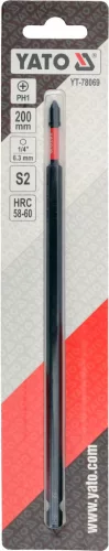 YATO Ütvecsavarozó bit, 1/4", PH1, 200 mm, 1 db (YT-78069)