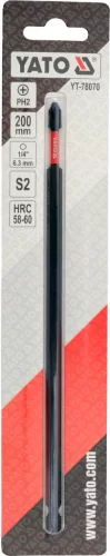 YATO Ütvecsavarozó bit, 1/4", PH2, 200 mm, 1 db (YT-78070)