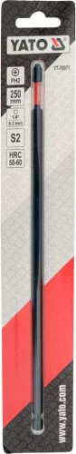 YATO Ütvecsavarozó bit, 1/4", PH2, 250 mm, 1 db (YT-78071)