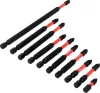 YATO Ütvecsavarozó bitkészlet többféle hosszban, PH2, 10 részes, 25–150 mm, S2 (YT-78073)