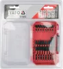 YATO Ütvecsavarozó bitkészlet 1/4”, 24 részes, PH / PZ / TORX / SQ, S2 acél, 25–50 mm (YT-78075)