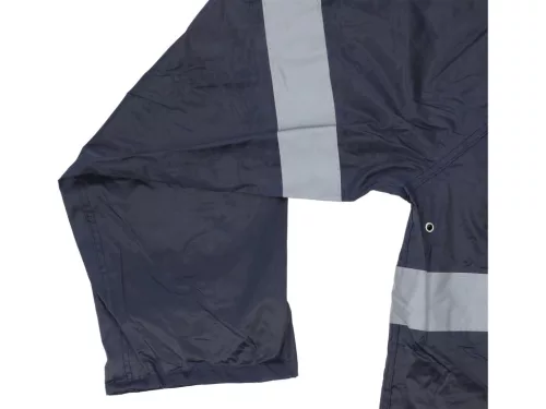 YATO Esőruha szett fényvisszaverő csíkokkal, kabát és nadrág, XL méret, Navy Light (YT-79725)