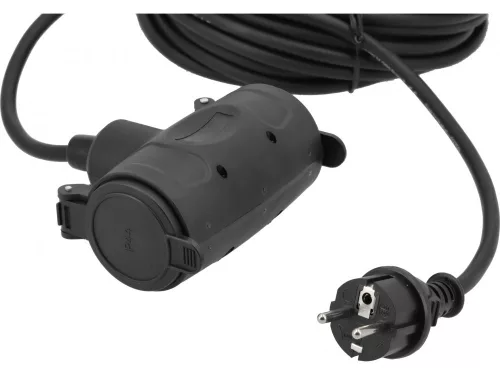 YATO Gumi hosszabbító kábel 25 m – dupla aljzat, H05RR-F 3×1,5 mm², IP44 (YT-81032)