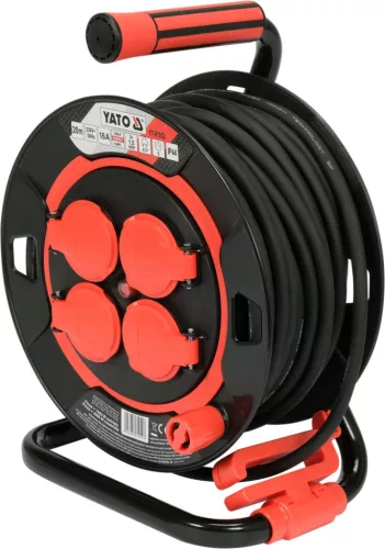 YATO Kábeldob 20 m, 4 aljzattal, 3G1,5 mm² H05RR-F vezetékkel  (YT-81052)