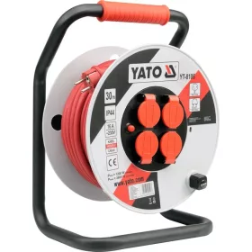   YATO Kültéri kábeldob 30 m – 4 aljzat, 3G2,5 mm², IP44 (YT-8106)