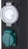 YATO Kerti konnektoroszlop acél, 2 aljzatos, mechanikus időkapcsolóval, 230 V, IP44, 3680 W (YT-81276)