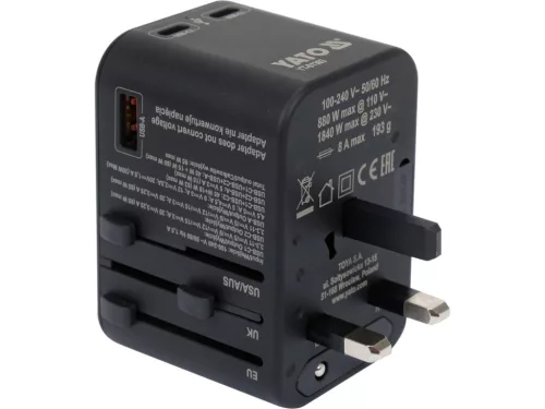 YATO UTAZÓ ADAPTER ÉS TÖLTŐ 65W (YT-81303)