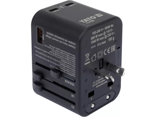 YATO UTAZÓ ADAPTER ÉS TÖLTŐ 65W (YT-81303)