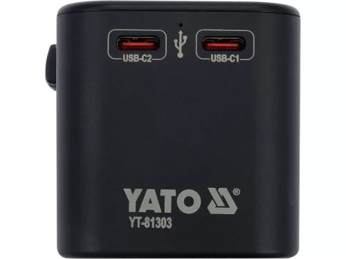 YATO UTAZÓ ADAPTER ÉS TÖLTŐ 65W (YT-81303)