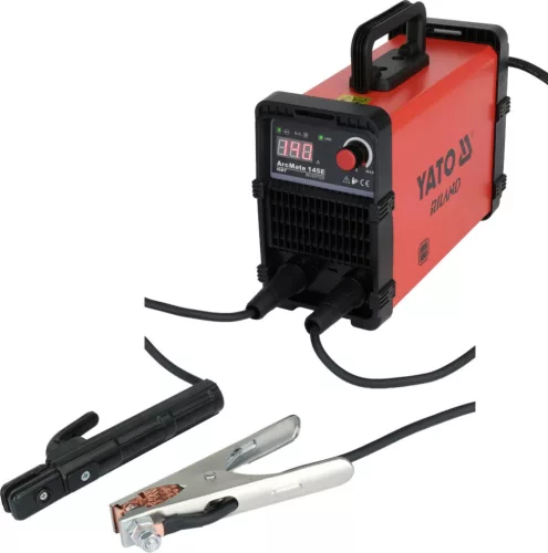 YATO Hegesztőgép „ArcMate 145E” inverteres MMA, 30–140 A, 1,6–3,2 mm elektródához (YT-81381)