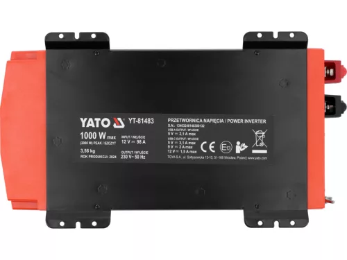 YATO Feszültség átalakító 12/230V 1000W (YT-81483)