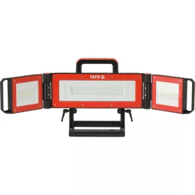   YATO LED munkalámpa 3 állítható reflektorral, 80 W, 8800 lm, beépített 230 V-os aljzattal, IP54 (YT-818070)
