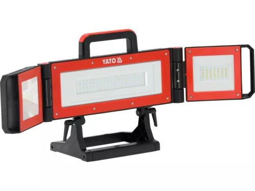 YATO LED munkalámpa 3 állítható reflektorral, 80 W, 8800 lm, beépített 230 V-os aljzattal, IP54 (YT-818070)