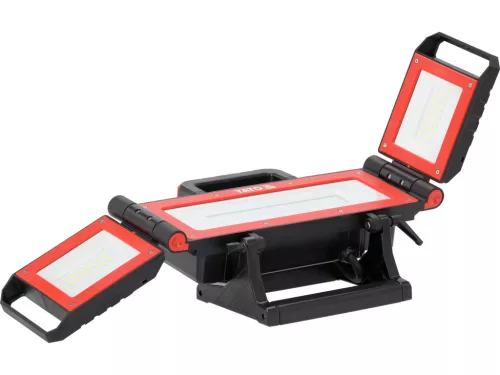 YATO LED munkalámpa 3 állítható reflektorral, 80 W, 8800 lm, beépített 230 V-os aljzattal, IP54 (YT-818070)