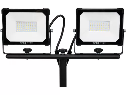 YATO LED reflektor állvánnyal, 2 × 30 W, 5700 lm, IP65, 0,59–1,22 m (YT-818171)