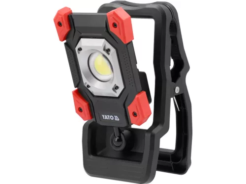 YATO ÚJRATÖLTHETŐ HORDOZHATÓ LED MUNKALÁMPA, 20W, 2000 LM, GYORSRÖGZÍTŐVEL (YT-818216)