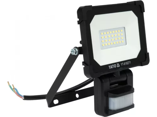 YATO LED reflektor mozgásérzékelővel, 20 W, 1900 lm, IP54, 6500 K (YT-818271)