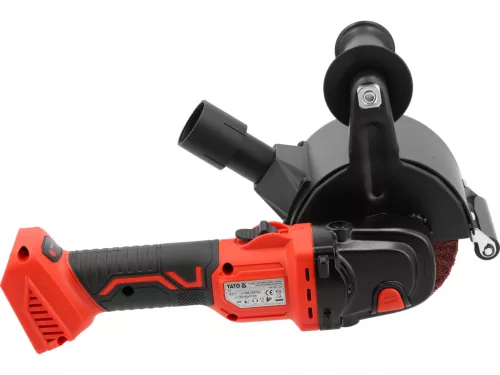 YATO Akkus hengeres csiszológép 18 V – szénkefementes motorral, géptest (YT-81950)