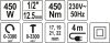 YATO Elektromos ütvecsavarozó 1/2 " 450 Nm 450 W  (YT-82020)