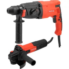   YATO ÜTVE FÚRÓ-VÉSŐ KALAPÁCS SDS-plus, 3,2J,  és SAROKCSISZOLÓ GÉP, 125 mm,  750 Watt, készlet egyben (YT-821200)