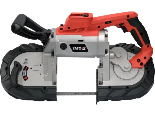YATO Akkumulátoros fémvágó szalagfűrész 18 V, 1140 mm-es fűrészszalaggal, akku és töltő nélkül (YT-82188)