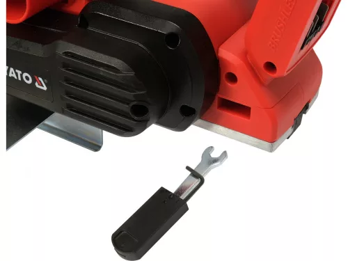YATO Gyalugép fához, akkus 18 V, 82 mm, 0–2 mm, szénkefementes, akku és töltő nélkül (YT-82192)