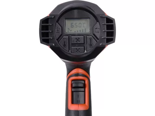 YATO Elektromos hőlégfúvó tartozékokkal LCD kijelzővel 50 - 650 °C 1600 W (YT-82296)