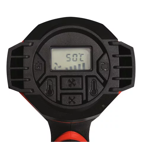YATO Elektromos hőlégfúvó tartozékokkal LCD kijelzővel 50 - 650 °C 1600 W (YT-82296)