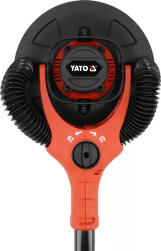 YATO Gipszkarton- és glettcsiszoló 225 mm, 400 W, szénkefementes motorral, LED világítással és porelszívással (YT-82356)