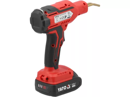 YATO Akkus műanyag hegesztőgép 18V 500°C – 2 Ah akkumulátorral  (YT-824482)