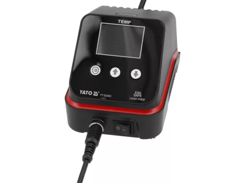 YATO C245 forrasztóállomás 190 W, LCD kijelzővel, gyors felfűtéssel és hőfokszabályzással (YT-82463)