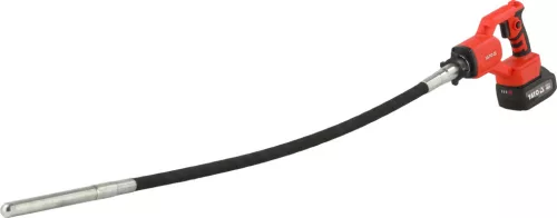YATO Akkus betonvibrátor 18 V, 28 mm-es fejjel, 1,2 m-es hajlékony tengellyel, 4 Ah akkumulátorral (YT-826023)