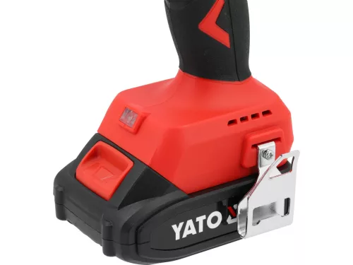 YATO Akkus fúró-csavarozó szénkefementes motorral, 18 V, 60 Nm, 2 × 2,0 Ah akkuval és töltővel, kofferben (YT-827681)