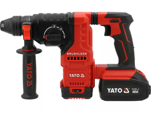 YATO Akkus fúrókalapács SDS-Plus 18V (BL MOTOR + 2x4Ah akku) készlet (YT-827724)