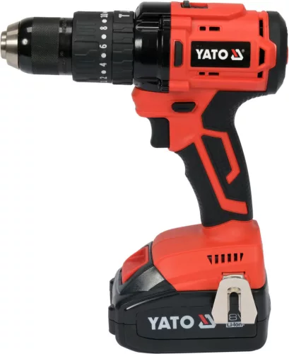 YATO Ütvefúró-csavarozó akkus, szénkefementes, 18 V, 75 Nm, 2×3 Ah akkuval és töltővel (YT-82791)