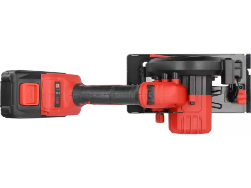 YATO Kézi körfűrészgép akkus, szénkefementes, 18 V, 140 mm, 2×4 Ah akkuval és töltővel (YT-8281185)